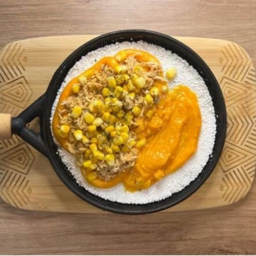 Tupioca Frango com Cheddar