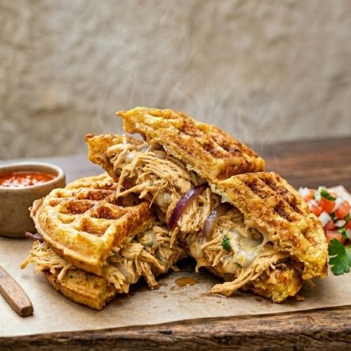 Sanduwaffle Frango
